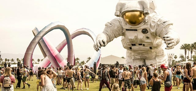 The Coachella experience is pictured, from fashion to immersive art installations.